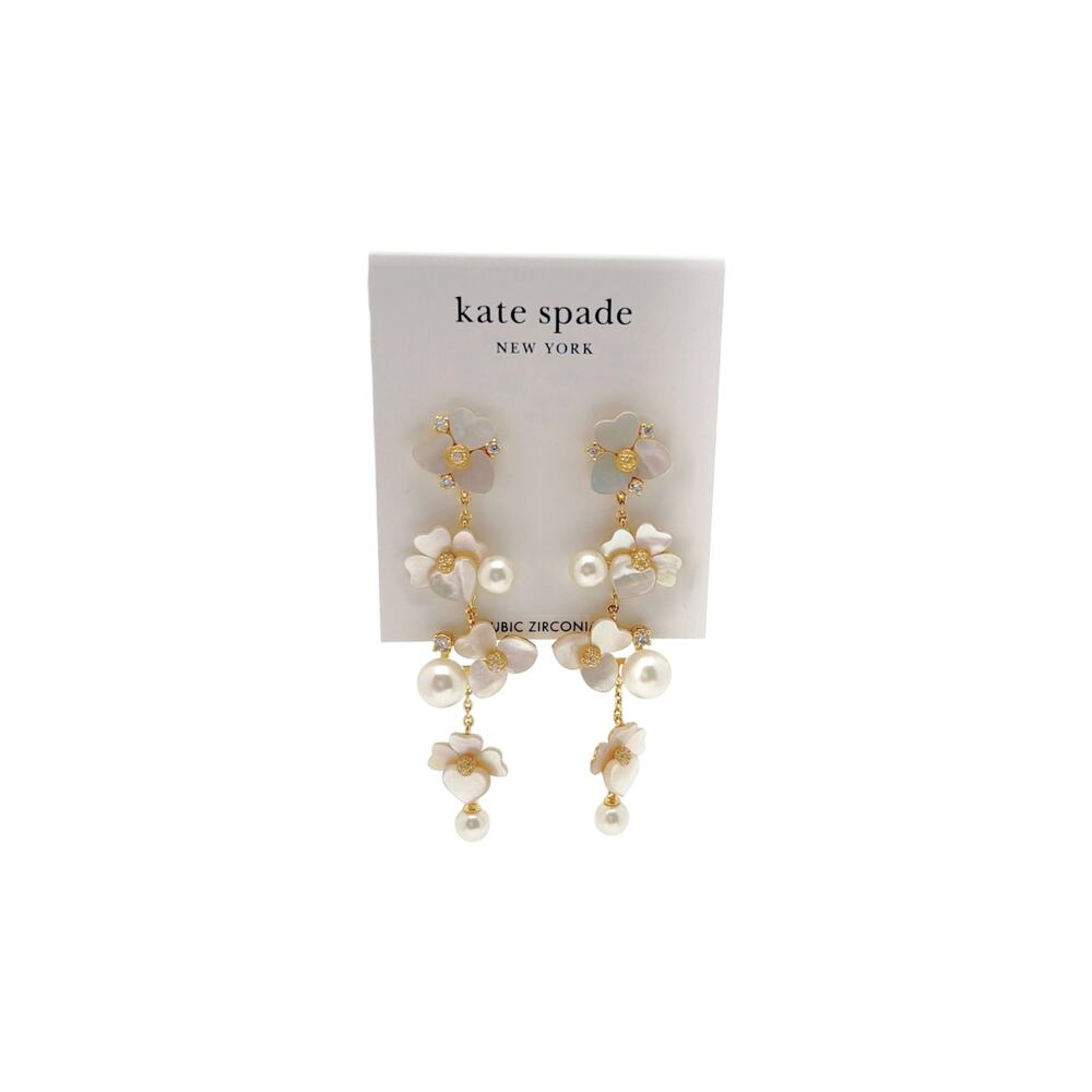 KATE SPADE New York Precious Pansy Statement Linear Earrings